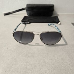 Oakley Feedback Silver & Black Aviator Sunglasses